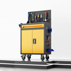 ओमेडा qxgjc हार्डवेयर ऑटो मरम्मत उपकरण कैबिनेट कार्ट ट्रॉली मोबाइल फैक्ट्री आयरन 2 ड्रॉअर चोरी रोधी 3-पॉइंट लॉकिंग 150 किलो लोड - Product Image 5