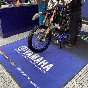 جراج قابل للتخصيص داخلي أو خارجي المطاط شعار الكلمة دراجة نارية الحصير أسفل حفرة - Product Image 6