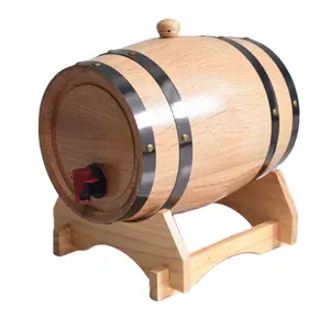 Factory Supplier trending products 5l natural Oak Beer Barrel with tap