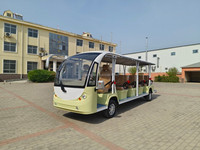 Bus électrique convertible 23 places pour visites touristiques, avec carrosserie métallique haute résistance et autonomie de 100 km, idéal pour parcs et campus