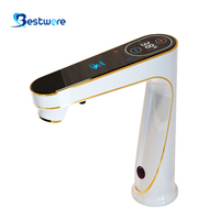 Robinet de lavabo intégré pour hôtel Golden Sensor Touchless automatique avec distributeur de savon