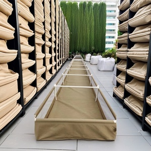 3x3ft 4x4ft 4x8ft Rectangulaire <span class=keywords><strong>Bonsai</strong></span> Plantation Tan Couleur Feutre Serre Lits De Culture Avec Cadre De Tuyau En Plastique Pour Utilisation Au Sol - Product Image 4