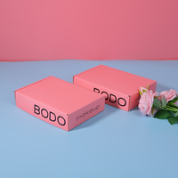Boîte d'expédition et cadeau en carton ondulé personnalisée avec encre de soja, matériaux recyclés et doublure en éponge pour emballage cosmétique et de soins personnels