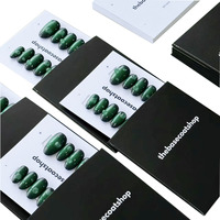 Boîte cadeau en carton noir mat personnalisée pour faux ongles, avec fermeture magnétique, gaufrage et matériaux recyclés, pour présentation