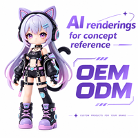 Figurine d'action 3D personnalisée en PVC Catgirl - Figurine de collection Cyberpunk Anime Girl pour jouets en boîte surprise et cadeaux en gros