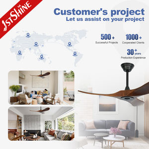 1stshineシーリングファン42インチ無垢材リモコンシーリングファンライトなし - Product Image 5