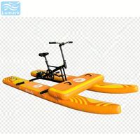 Vélo aquatique gonflable à une place avec cadre en aluminium et tapis flottant avant, pliable, pour la plage, de Chine, Lumark