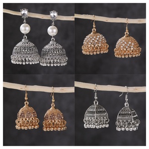 Pendientes Kamishiro para mujer, estilo étnico, con borlas, chapados en hierro, vintage, exagerados, elegantes, largos, con diseño de jaula de pájaro tallada - Product Image 4