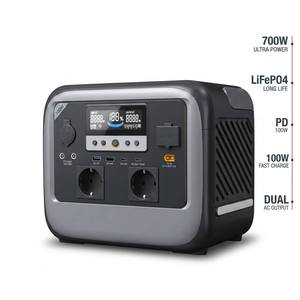 สถานีไฟฟ้าพกพา 700W รุ่น C700 เครื่องกำเนิดไฟฟ้าพลังงานแสงอาทิตย์ คลื่นไซน์บริสุทธิ์ AC PD 100W ชาร์จเร็ว สำหรับการตั้งแคมป์ - Product Image 2