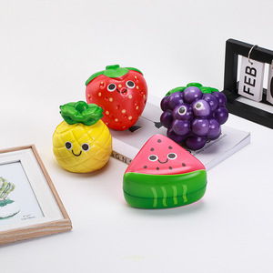Fruit <b>Squishy</b> Toys Strawberry Pineapple Grape Watermelon Pu Material Slow Rebound Stress Relief Gift For Kids 8 13 Years Unisex - Product Image 1