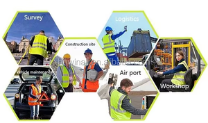 Venta caliente de seguridad de varios tamaños de alta visibilidad de seguridad reflectante chaqueta Industrial aeropuerto motocicleta tráfico Reflector chaleco - Product Image 4