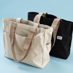Bolsa de Compras Reutilizable de Lona de Algodón con Múltiples Bolsillos de Almacenamiento, Diseño Personalizado, Bolsa Casual para Venta al Por Mayor - Product Image 4