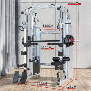 Precio Inmejorable: Máquina Smith y Rack de Potencia para <span class=keywords><strong>Entrenamiento</strong></span> de Fuerza, Ejercicios de Pecho y Sentadillas para Uso Doméstico. - Product Image 2