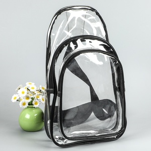 Borsa Trasparente in PVC Personalizzata con Chiusura a Cerniera, Zaino Multifunzionale Impermeabile alla Moda per Viaggi, Borsa per Cosmetici e Articoli da Toeletta - Product Image 4