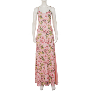Vestido Maxi Estilo Sirena con Estampado Floral Romántico y Elegante, Estilo Pintura al Óleo Vintage, con Abertura y Cintura Definida, Ideal para Vacaciones - Product Image 6