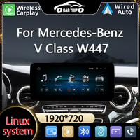 Système Linux pour voiture de 10,25/12,3 pouces pour Mercedes-Benz Classe V W446 W447, lecteur vidéo de navigation CarPlay, Android Auto