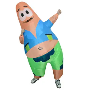 Huayu Nieuwe Collectie Halloween Cosplay Opblaasbare Kostuum Cartoon Mascotte Kostuum Patrick Star Opblaasbare Kostuum Gratis Maat