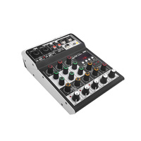Table de mixage audio 4 canaux avec enregistrement usb 4 kanal usb 4in 4out phantom 4 canales usb dj sound mixing console for Live Broadcast