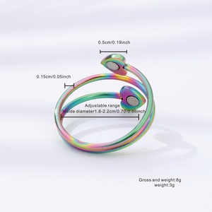 Anillo magnético antironquidos para pérdida de peso saludable para mujeres y hombres, adelgazamiento, quema de grasa, último diseño, salud, acero inoxidable - Product Image 3