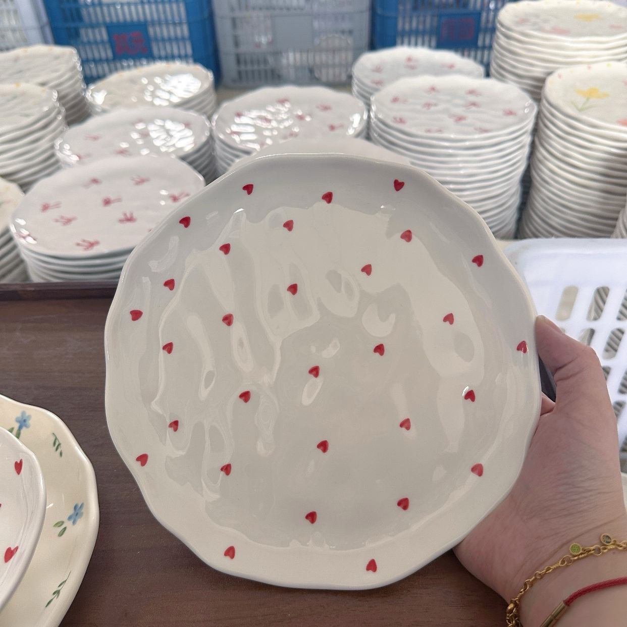 Petite assiette coeur rouge amour