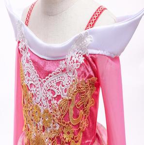 ชุดเจ้าหญิงออโรร่าสำหรับเด็กผู้หญิง  ชุดแฟนซีฮาโลวีน  ชุดปักลายสีชมพู  ชุดงานเลี้ยงสำหรับเด็กเล็ก  ชุดเจ้าหญิงนิทรา  ยี่ห้อ Ecowalson - Product Image 4