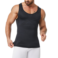Débardeur amincissant sans manches pour homme, respirant et sans coutures, avec contrôle du ventre, compression, pour la gym et l'entraînement, en Spandex/Nylon