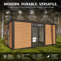Maison conteneur mobile modulaire à construction rapide, respirante, isolante thermiquement, design moderne, appartement, villa, hôtel, chantier de construction