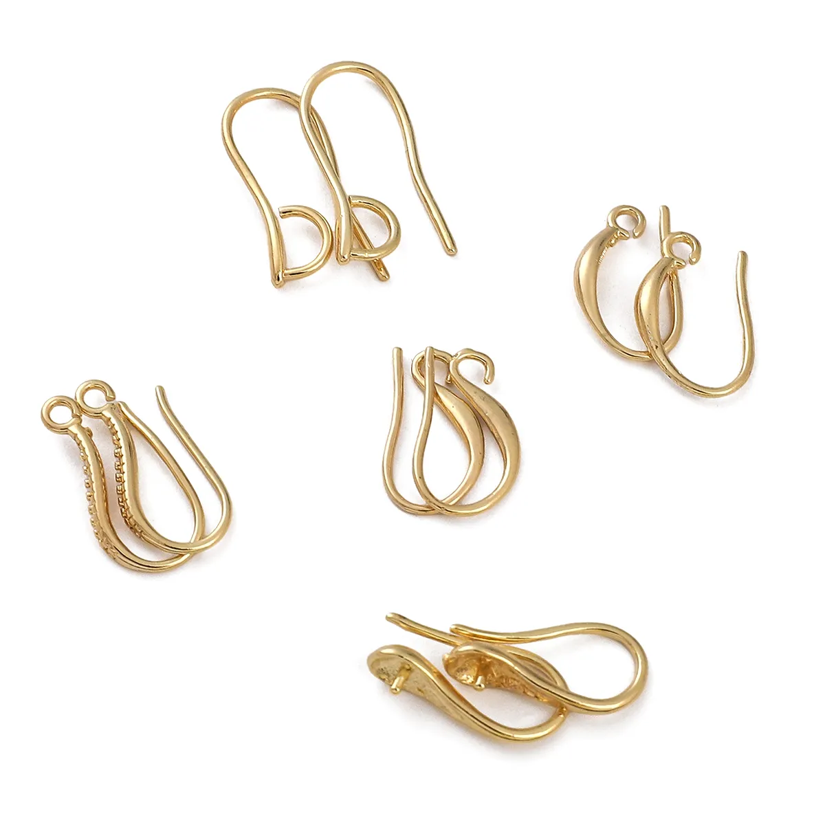 FGT396 Yiwu Wholesale 2023 New Arrival Earrings Hook 14 K Gold Jewelry Supplies For Girls Bracelet Necklace Making Accessories