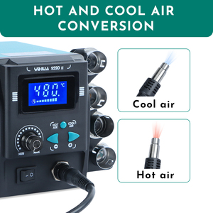 ปืนลมร้อน YIHUA 959D-II 700W หัวฉีดแบบถอดเปลี่ยนง่าย สถานีบัดกรีซ่อมโทรศัพท์ เครื่องมือเชื่อม W294 - Product Image 3