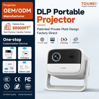 Projecteur personnalisé pour distributeur, projecteur portable intelligent avec support, charge Type-C, projecteur de films en plein air, petit MOQ