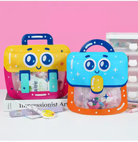 Gummies Packaging Zip Lock Flat Die Cut Mylar Bag Cute Cartoon Mini School Bag Creative Candy Snack Handle Plastic Bag
