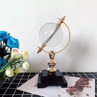 Sculpture de table en métal de style européen moderne, globe en fer, décoration de luxe pour la salle à manger et le salon
