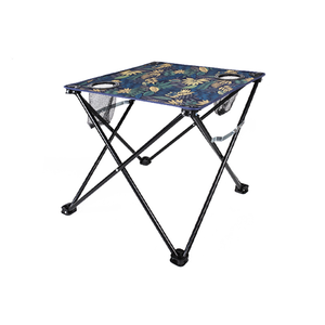 Table carrée pliante légère et portable pour l'extérieur, idéale pour le camping, les barbecues, les pique-niques, la pêche, les loisirs, en acier au carbone, mobilier d'extérieur - Product Image 2