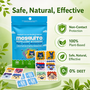 <span class=keywords><strong>Parches</strong></span> Repelentes de Mosquitos con Dibujos Animados para Niños, con Aceites Esenciales Naturales, Libres de DEET, Protección Duradera para Exteriores, 48 Unidades - Product Image 2