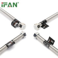 IFAN en promotion : Connecteur de robinet de lavabo, Tuyau flexible métallique, Tuyau ondulé en acier inoxydable, Soufflet en acier inoxydable