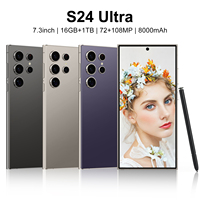 Harga Pabrik 2024 Ponsel S24 Ultra Ai Terlaris 16GB+1TB Global Unlocked Dual SIM Layar HD Kamera Belakang 108MP LTE