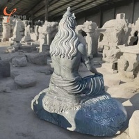 Statues en marbre sculptées à la main grandeur nature personnalisées en usine, statues de Shiva, divinités hindoues, dieux indiens, sculptures de jardin d'extérieur