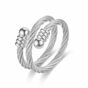 2025 venta al por mayor anillo de dedo de diseño creativo personalizado giro de acero inoxidable pareja accesorio ajustable anillo <span class=keywords><strong>para</strong></span> hombres y mujeres - Product Image 3