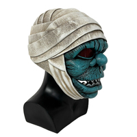 Masque de Cosplay Momie en Gros, Accessoire de Costume en Résine, Casque de Cosplay Momie Portable avec LED pour Fête d'Halloween et Déguisement