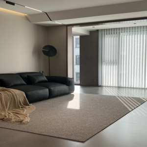 Tối Giản Rắn Màu Len Pha Trộn Vòng Lặp Đống Thảm Tùy Chỉnh Kích Thước Sàn Mat Dày Mềm Hiện Đại Thảm Cho Phòng Khách - Product Image 1