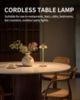 TSINYE Lanterne Sans Fil Rechargeable Led Décoratif Extérieur restaurant lampe de table Batterie Schreibtischlampe led