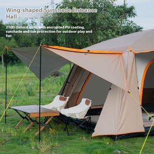 เต็นท์กลางแจ้งสองห้องหนึ่งห้องนั่งเล่นขนาดใหญ่เต็นท์ตั้งแคมป์กันแดดและกันฝนเต็นท์รวมทุกอย่าง - Product Image 4