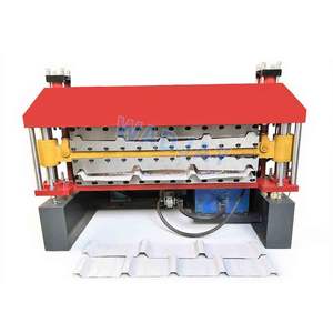 Machine de formage à rouleaux pour panneaux de toiture trapézoïdaux à <span class=keywords><strong>double</strong></span> couche - Product Image 1