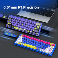 Teclado Mecánico Magnético con Cable T-WOLF T90, Frecuencia de Sondeo de 8000 Hz, Teclado de Aleación de Aluminio, Teclado Mecánico Hueco