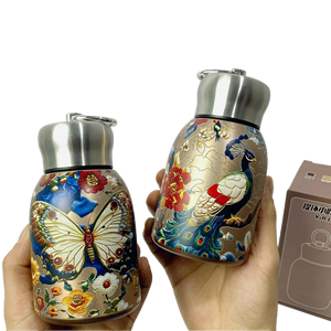 Guofeng Mini Small <span class=keywords><strong>Fat</strong></span> Ding Thermos Cup Regalo creativo Vaso de acero inoxidable Anillo de tracción Conveniente taza de bolsillo Taza de moda simple - Product Image 2