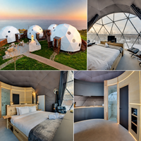 Domo Geodésico de Lujo para Glamping, Personalizado, de 23 pies, para Exteriores, Tipo Habitación de Hotel, Ecológico, para 2 Personas, Tela de PVC Impermeable y Transpirable, 2026