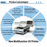 Imprimante UV 6090 Petite machine industrielle Presse d'impression Imprimante à jet d'encre pour acrylique plat Étui de téléphone portable Affiche Publicité