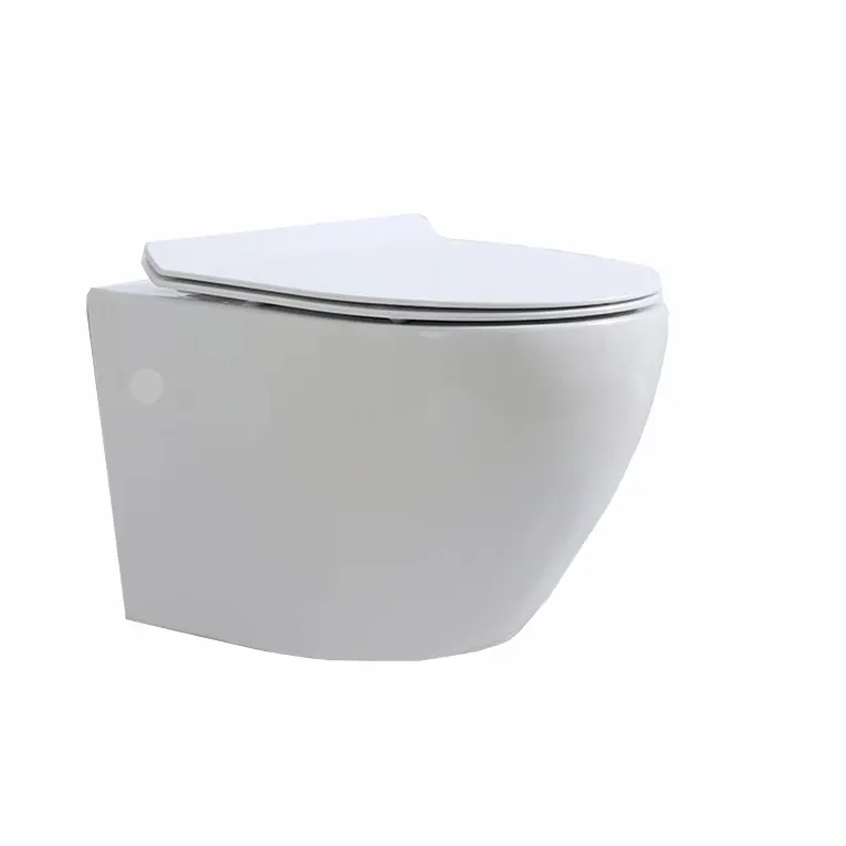 Original Wall Mounted Bowl Hanging Japanese Wc Chaozhou Commercial Bathroom Design Rimless Toilet For sale Cheap with drainer sp