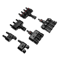 Adaptateur de panneau solaire 4-en-1 NSPV, connecteur de contact en cuivre compatible photovoltaïque de type T, mâle/femelle