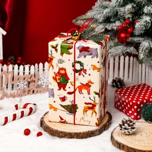 Christmas <b>Wrapping</b> <b>Paper</b> Bear Fox Design 17 In X 32.8 Ft Reversible Gift Wrap Holiday Craft Use - Product Image 6